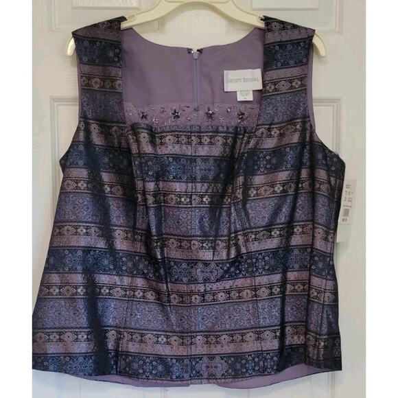 David's Bridal Mother of Bride Purple 2 Piece Suit Jacket and Top New Sz 18/20 - Picture 6 of 11